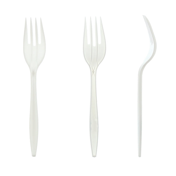 Choice White Plastic Sporks - 1000/Case