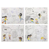 Activity Sheet, Mixed Themes, Full Color, 14" x 10", 4 Designs, Back View