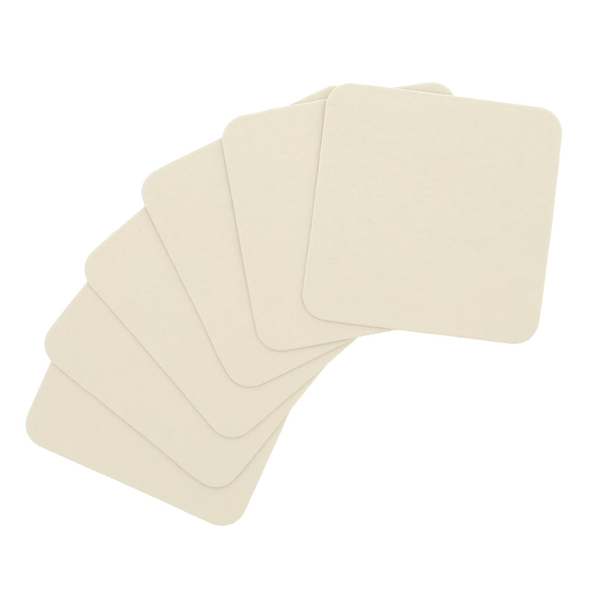 BEER COASTER SQUARE 3-1/2" 35 PT PULP BOARD, Coasters Fanned Out