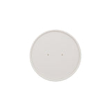 32 Oz. Vented White Paper Lids, Top View