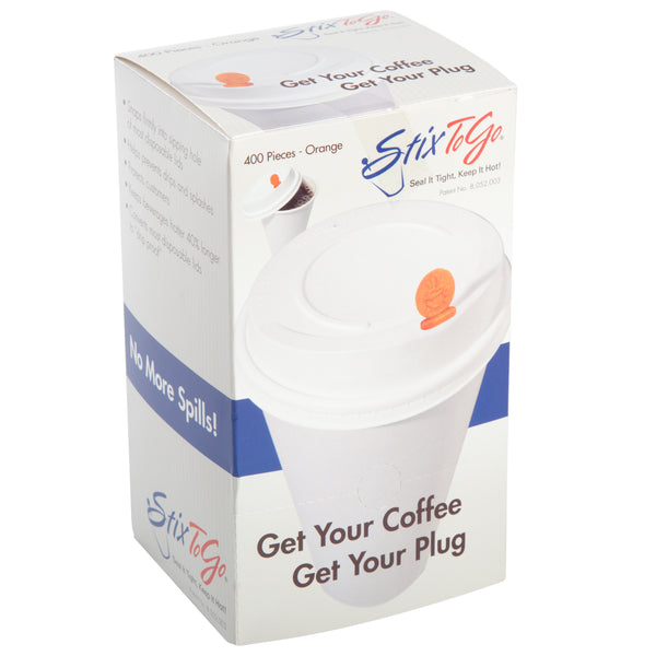 Royal Paper STRNPLUG-BK Stix To Go Black Beverage Plug and Stirrer -  200/Pack