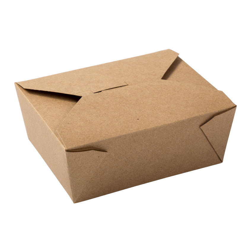 Kraft Folded Takeout Box, 6" x 4-3/4" x 2-1/2"