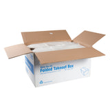 White Folded Takeout Box, 7-3/4" x 5-1/2" x 3-1/2", Open Case