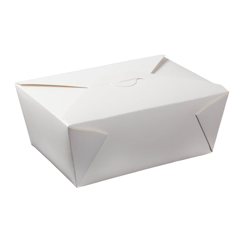 White Folded Takeout Box, 7-3/4" x 5-1/2" x 3-1/2"