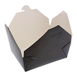 Black Folded Takeout Box, 6" x 4-3/4" x 2-1/2", Open Box
