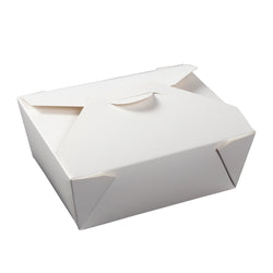 White Folded Takeout Box, 6