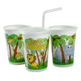 12 Oz Kids Cups, Jungle Friends Theme, Group Image