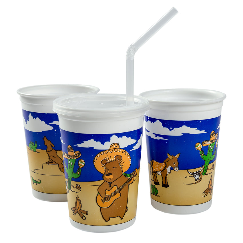 12 Oz Kids Cups, Mexican Theme, Group Image