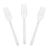 White Polypropylene Fork, Medium Heavy Weight, Three Forks Fanned Out