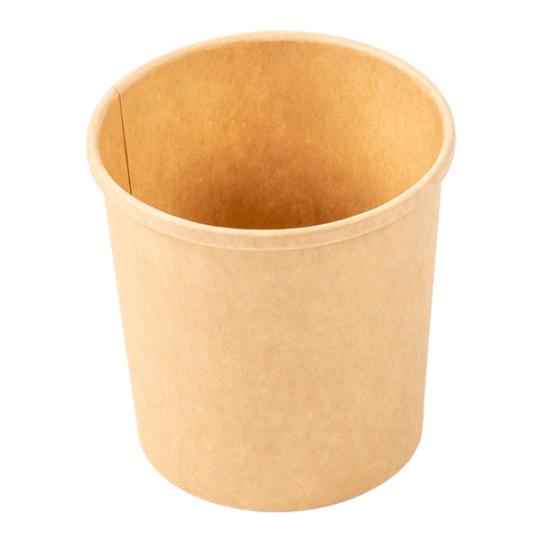 EcoChoice Kraft Paper Food Cup with Vented Lid 32 oz. - 25/Pack