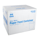 32 OZ WHITE PAPER FOOD CONTAINER, closed case
