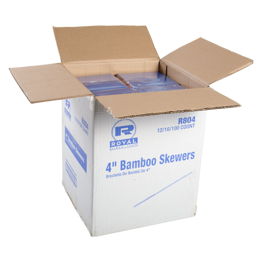 4" BAMBOO SKEWER, open case