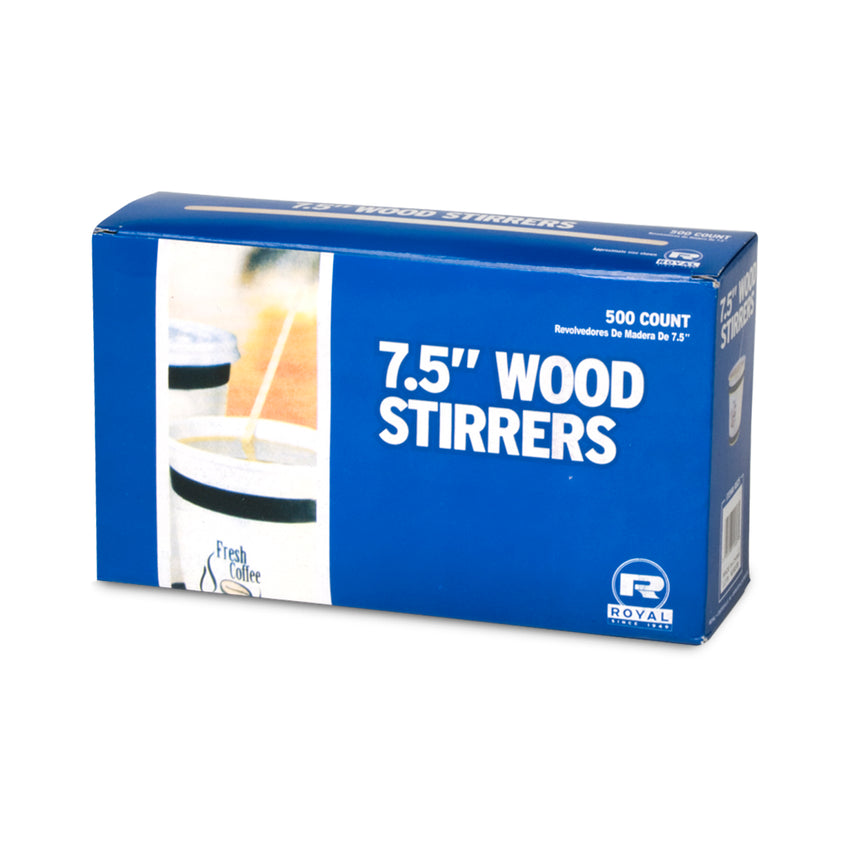 7.5" WOOD COFFEE STIRRERS, Closed Inner Box