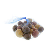 PLASTIC MESH BAG BLUE 24", Bag Filled With Potatoes With Hand Tied Knot