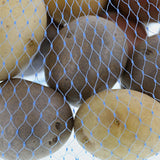 PLASTIC MESH BAG BLUE 24", Bag Filled With Potatoes Detailed View