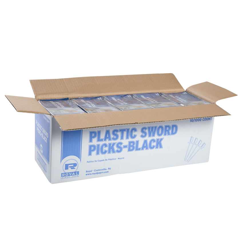 BLACK PLASTIC SWORD PICKS, Opened Case