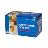 ASSORTED PLASTIC SWORD PICKS, Closed Inner Box Of Red Picks