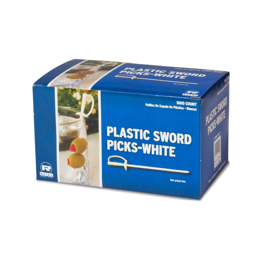 ASSORTED PLASTIC SWORD PICKS, Closed Inner Box Of White Picks