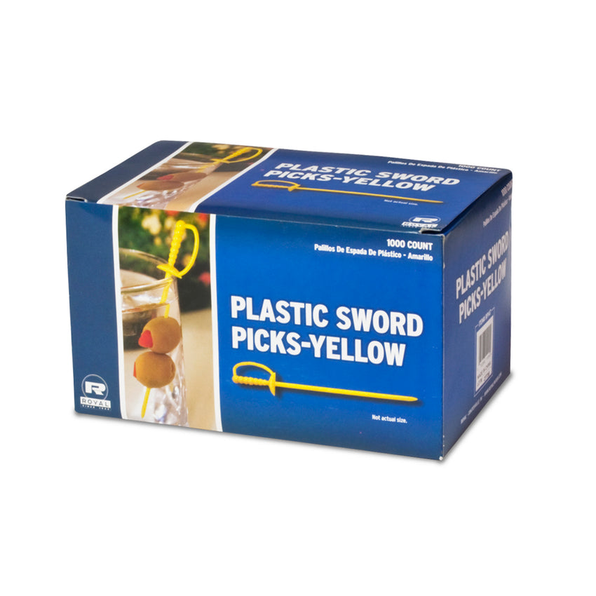 ASSORTED PLASTIC SWORD PICKS, Closed Inner Box Of Yellow Picks