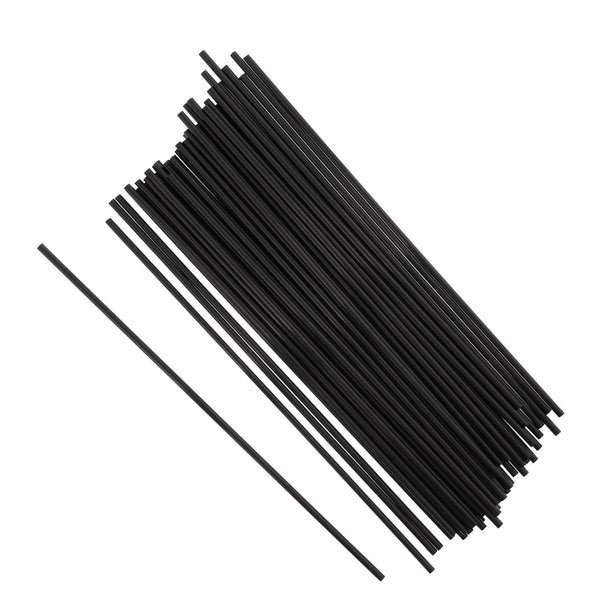Afflink Plastic Sip-Through Stir Sticks, 5, Black, Box Of 1,000