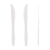 White Polystyrene Knife, Heavy Weight, Three Knives Side by Side