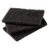 GRILL CLEANING PAD BLACK, Three Pads Stacked