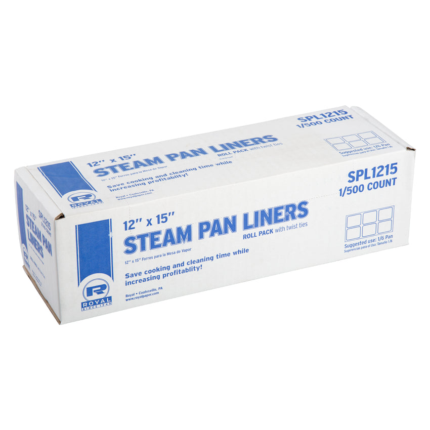 STEAM PAN LINERS 1/6 PAN WITH TWIST TIES, Closed Case