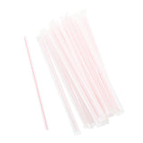 7.75" Giant White With Red Stripe Straw, Paper Wrapped, Group Image