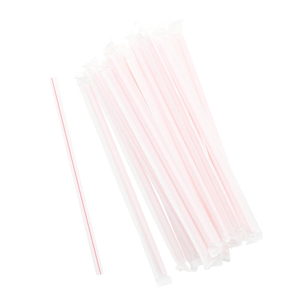 GIANT STRAW 7.75 - PAPER WRAPPED - CLEAR - 24/350 (8,400/case)