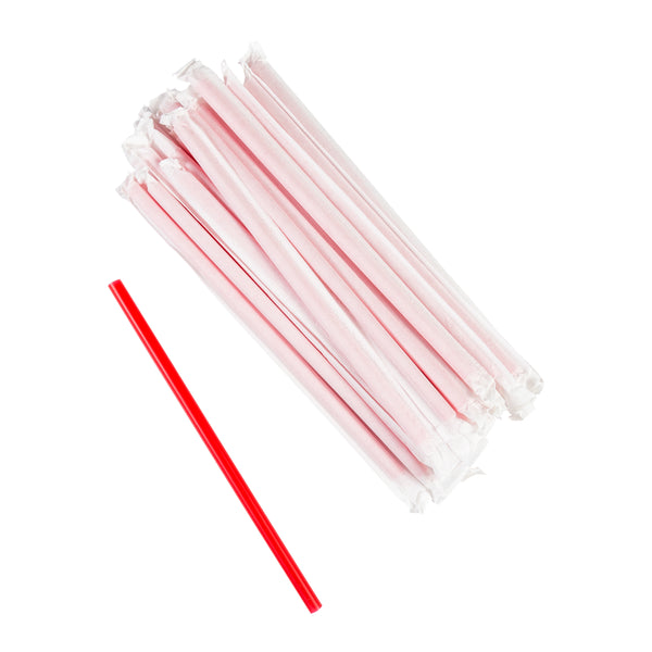 Lollicup C9075 9 Giant Wrapped Pink Straw | 2500 per Case