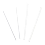 7.75" Jumbo Clear Straw, Paper Wrapped, Group Image, Fanned Out Straws