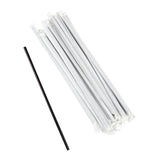 10.25" Jumbo Straw, Black, Paper Wrapped, Group Image