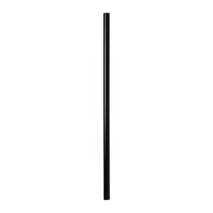 7.75" Giant Black Straw, Paper Wrapped, View Of Unwrapped Straw