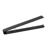 9" Black Polystyrene Tongs, Extra Heavy Weight, Individually Wrapped, View of Unwrapped Product