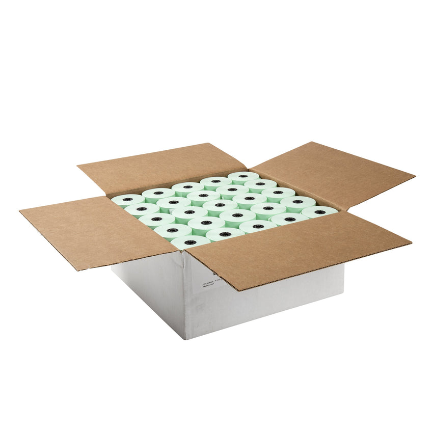 Green Thermal Rolls, 3-1/8" x 230' with 7/16" ID Core, Open Case