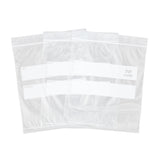 QUART DOUBLE ZIPPER BAG 7" X 8", Three Bags Side by Side