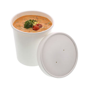 Cardboard Soup containers, insulated takeout hot containers