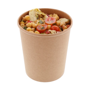 Comfy Package [25 Sets] 12 oz. Paper Food Containers With Vented Lids, To  Go Hot Soup Bowls, Disposable Ice Cream Cups, Kraft