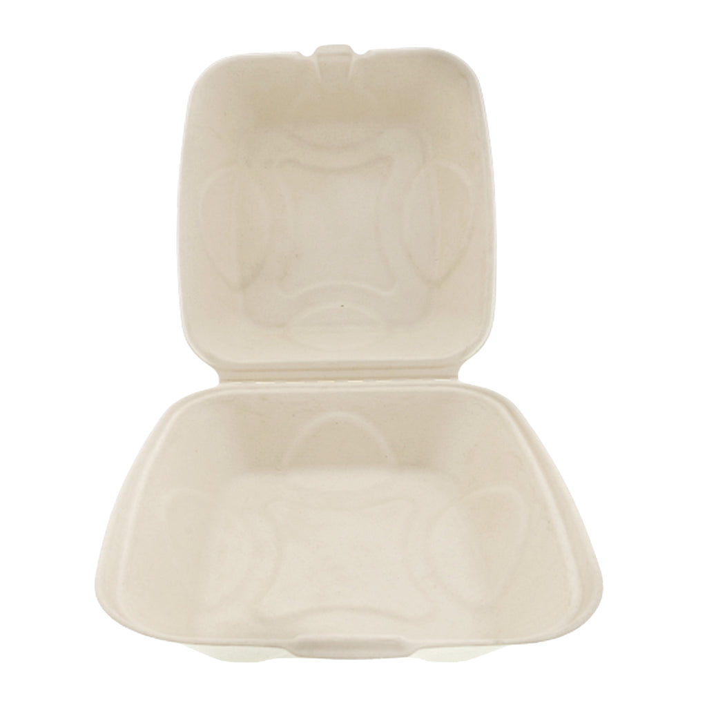 Molded Fiber NPFA Small Hinged Lid Containers 6 x 6 x 3.19, 4