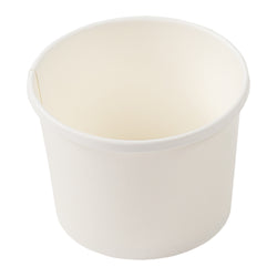 12 OZ WHITE PAPER FOOD CONTAINER, 20/25