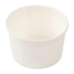 8 OZ WHITE PAPER FOOD CONTAINER, 20/25