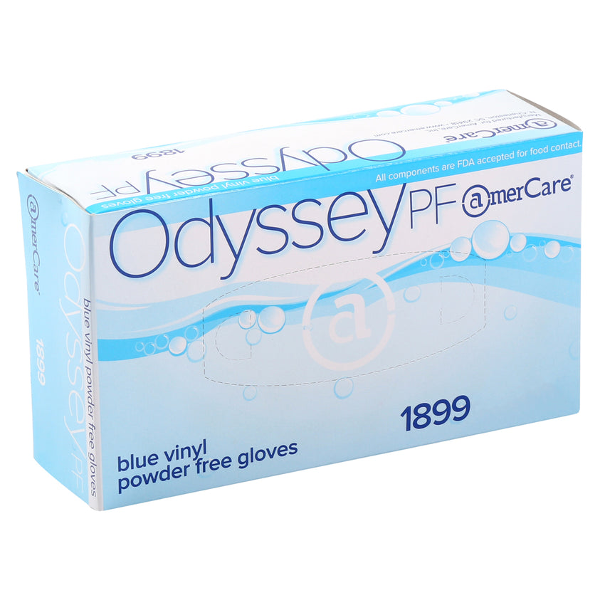 Odyssey Blue Vinyl Gloves, Powder Free, Inner