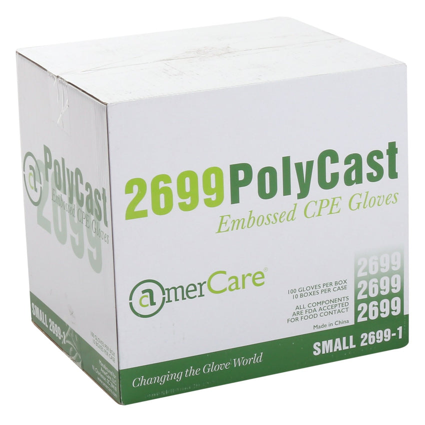 Polycast Embossed Gloves, Powder Free, Closed Case