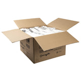 5 in 1 Cutlery Kit, Black, Medium Heavy Weight Polystyrene, Fork, Knife, Salt and Pepper Packets and Napkin, Open Case