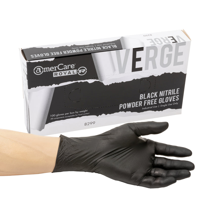 Glove, Nitrile Edge Black Powder-Free, On Hand, Inner Box