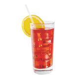 7.75" Jumbo Clear Straw, Poly Wrapped, Straw in Drink