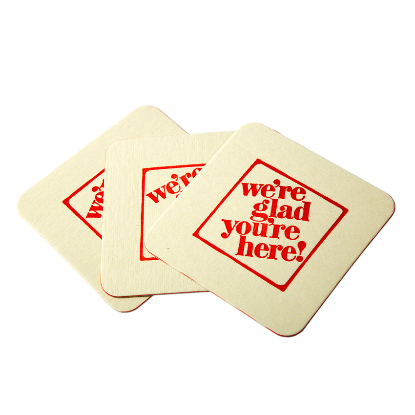 3-1/2" Pulp Board Square Beer Coasters, 35 PT, Group Image