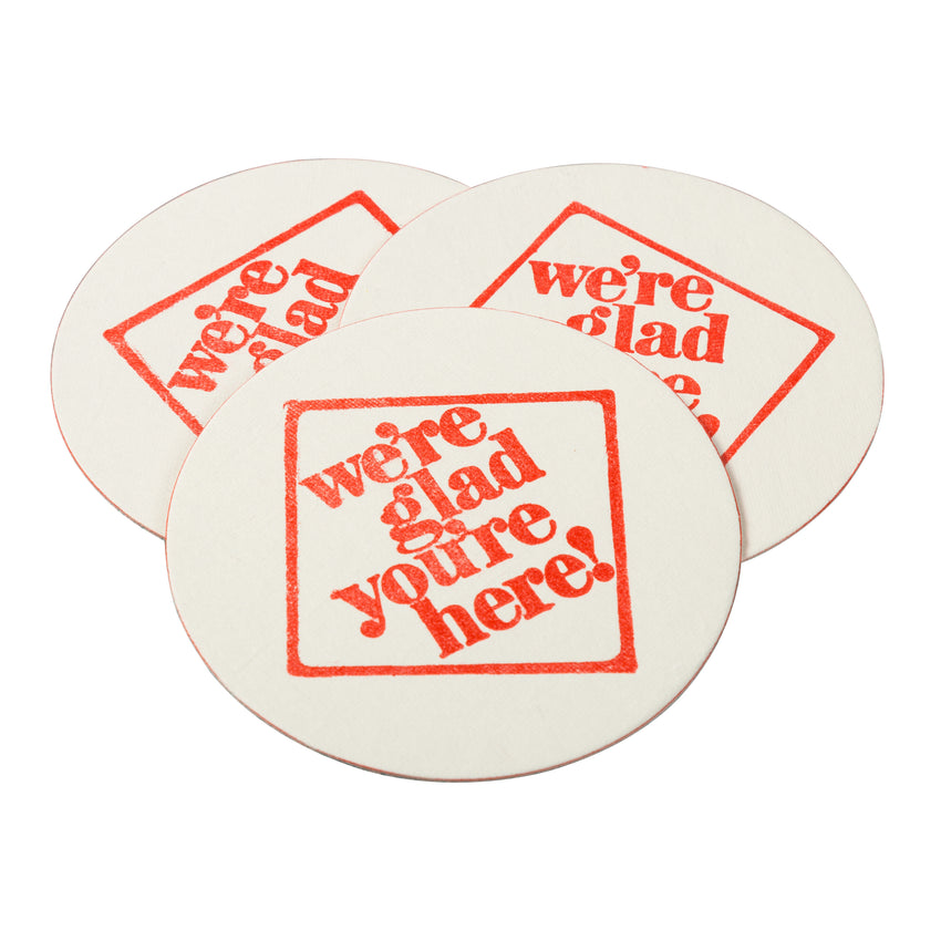 3-1/2" Pulp Board Round Beer Coasters, 45 PT, Group Image
