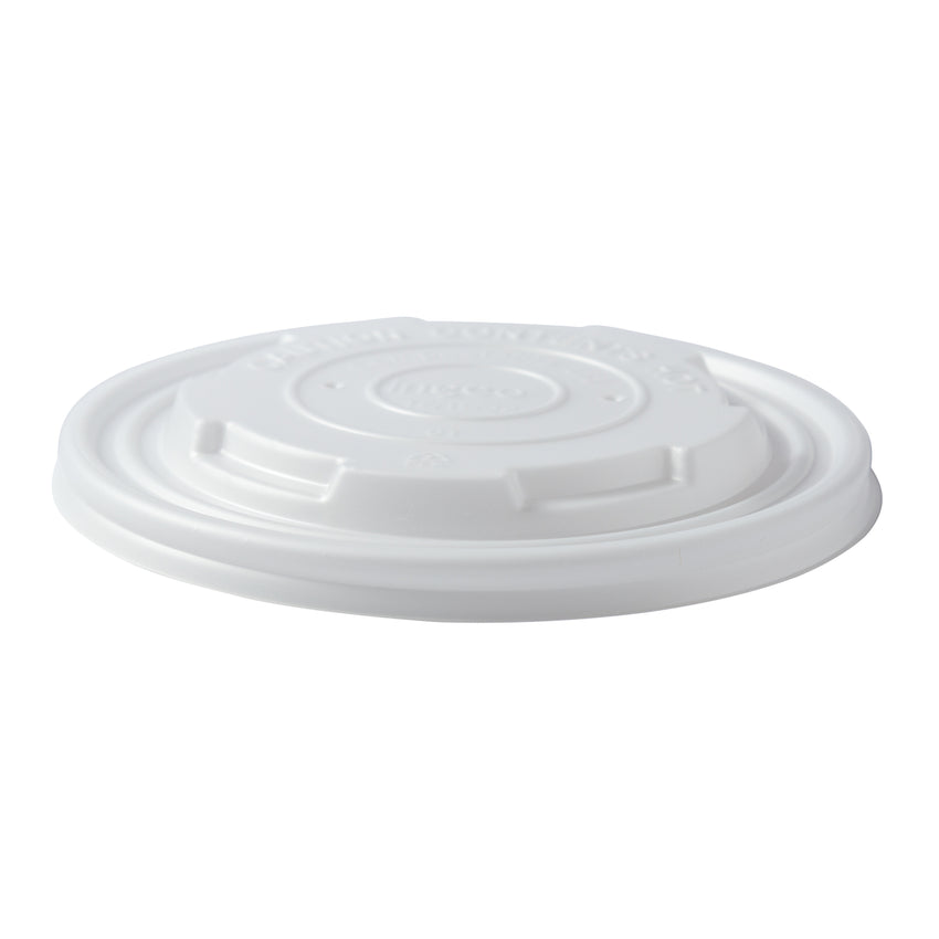 12-32 oz Compostable CPLA Lid, Tilted View
