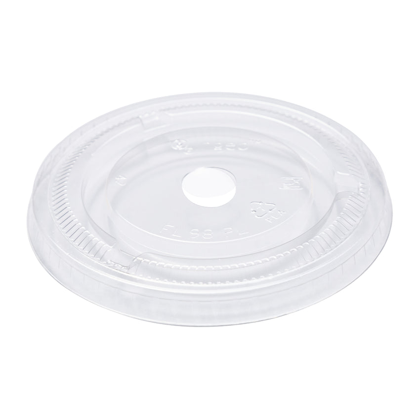 12-24 oz Compostable Clear CPLA Flat Lid